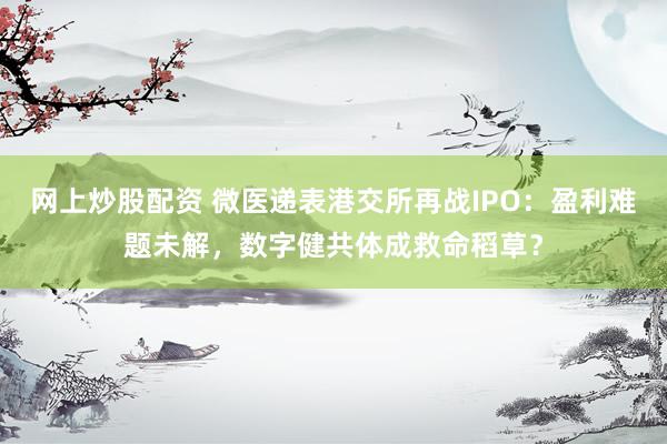网上炒股配资 微医递表港交所再战IPO：盈利难题未解，数字健共体成救命稻草？