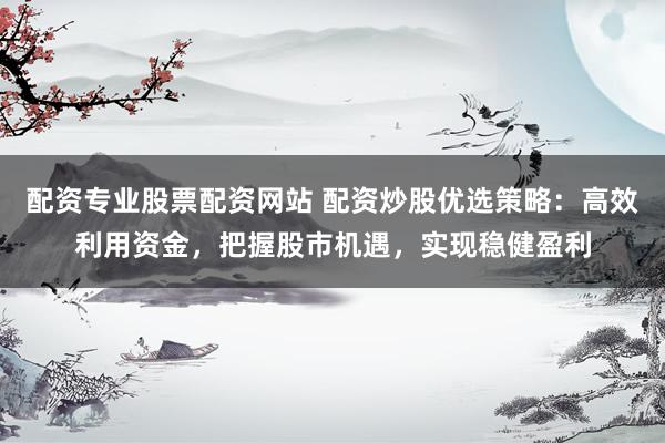 配资专业股票配资网站 配资炒股优选策略：高效利用资金，把握股市机遇，实现稳健盈利