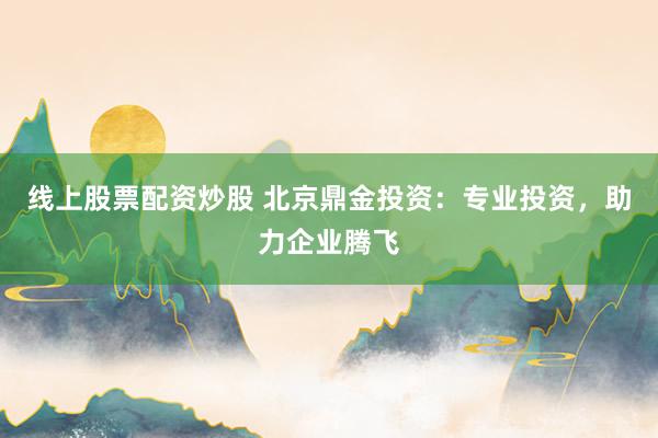 线上股票配资炒股 北京鼎金投资：专业投资，助力企业腾飞