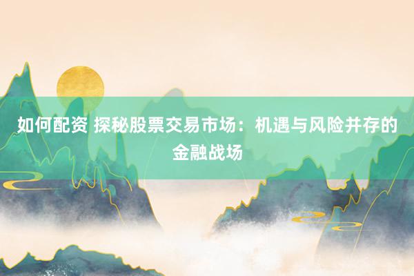 如何配资 探秘股票交易市场：机遇与风险并存的金融战场
