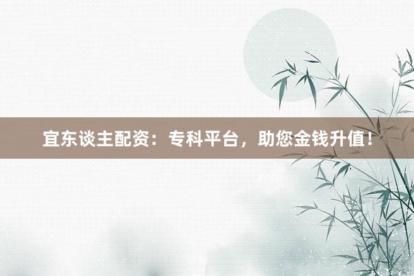 宜东谈主配资：专科平台，助您金钱升值！