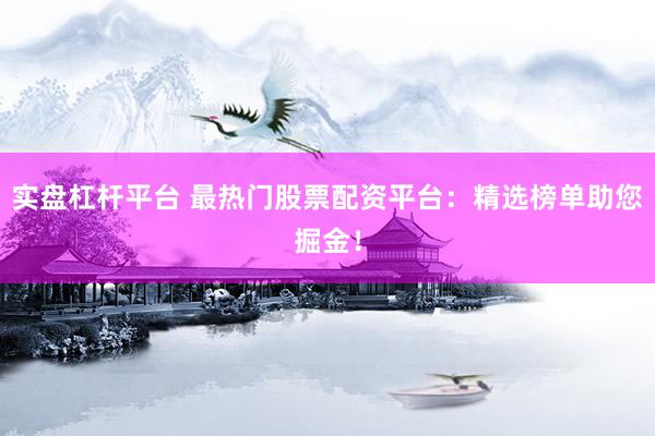 实盘杠杆平台 最热门股票配资平台：精选榜单助您掘金！