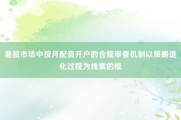 港股市场中按月配资开户的合规审查机制以策略退化过程为线索的梳