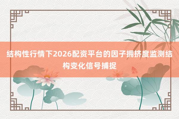 结构性行情下2026配资平台的因子拥挤度监测结构变化信号捕捉