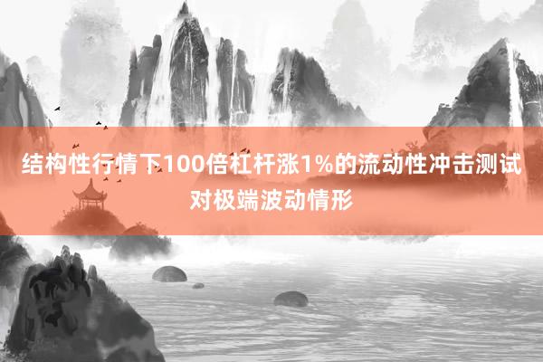 结构性行情下100倍杠杆涨1%的流动性冲击测试对极端波动情形