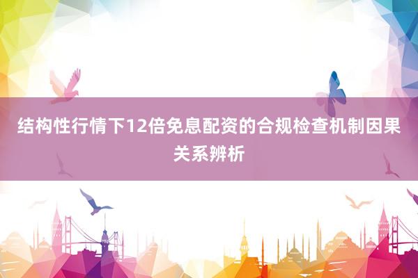 结构性行情下12倍免息配资的合规检查机制因果关系辨析