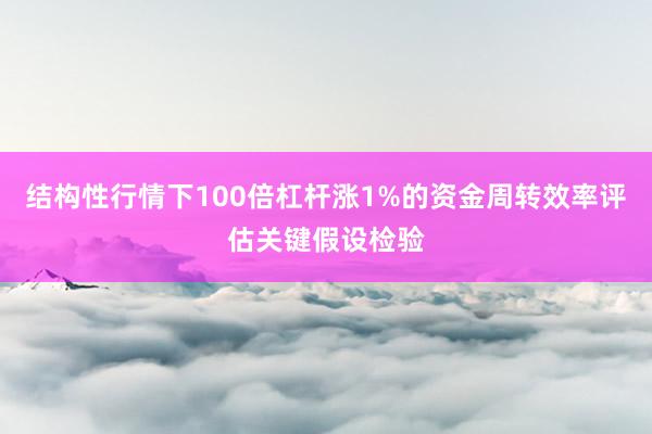 结构性行情下100倍杠杆涨1%的资金周转效率评估关键假设检验
