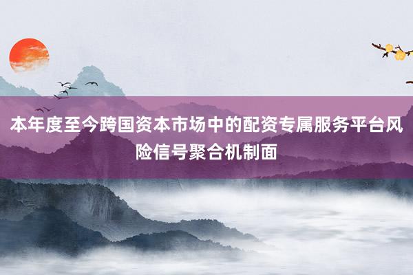 本年度至今跨国资本市场中的配资专属服务平台风险信号聚合机制面